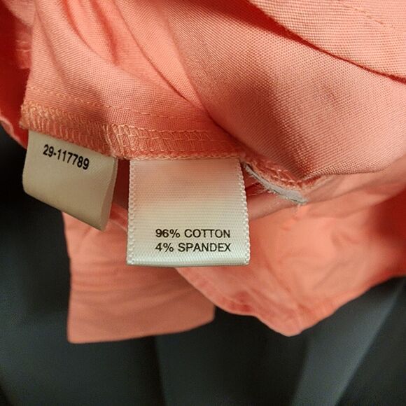 Ann Taylor LOFT Long Sleeve Button Up Shirt Womens Size 14 Pink/Orange - Picture 6 of 7